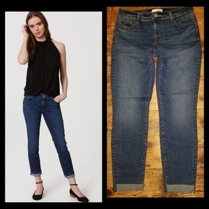 LOFT Ann Taylor STEPPED RAW HEM Modern skinny jeans Sample NEW